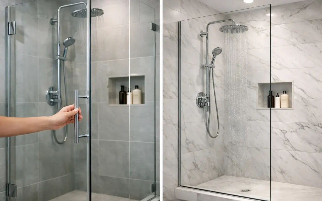 Glass Shower Door vs Fixed Panel